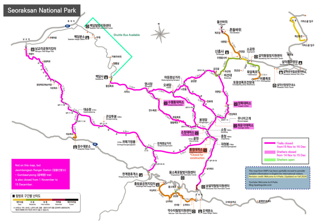 Seoraksan map
